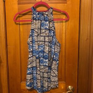 BLUE AND WHITE HALTER